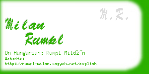 milan rumpl business card